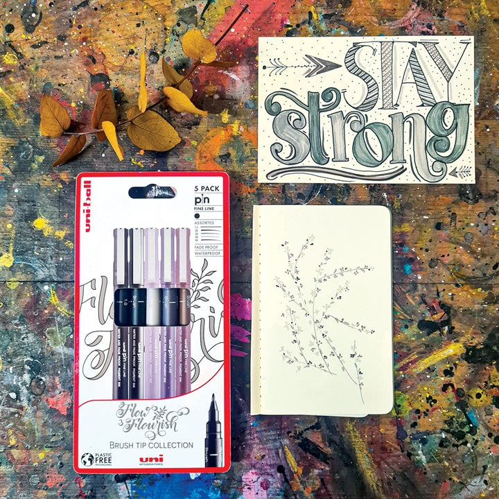 UNI PIN Fineliner Marker Set, Flow and Flourish, Set of 5 — image 4