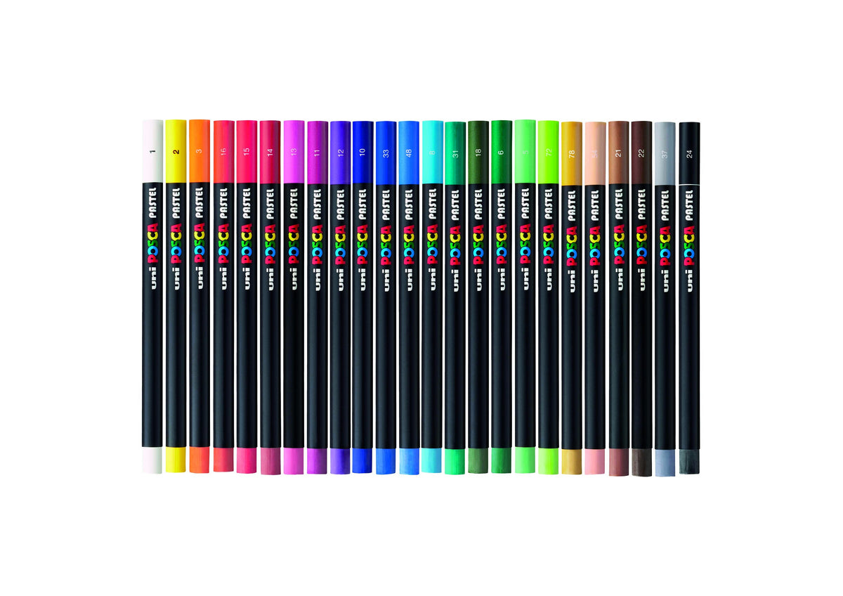 POSCA KPA-100 waskrijt, set van 24 kleuren – afbeelding 4