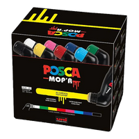 Posca MOP’R PCM-22 verfstiftenset, 8 stuks, 3–19 mm