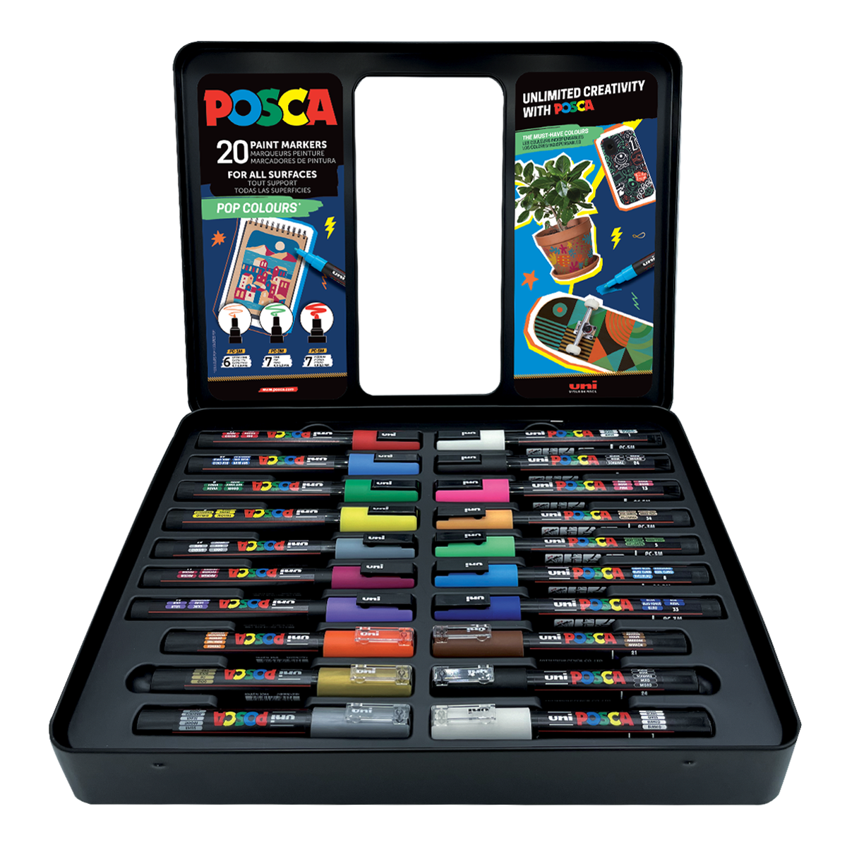 Posca acrylmarkers set, verschillende uitvoeringen – afbeelding 3