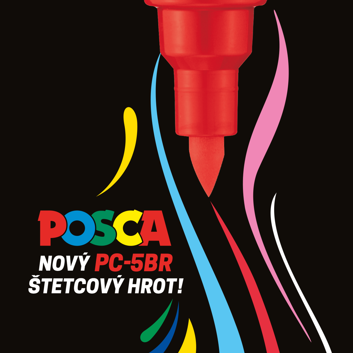 Posca PC-5BR verfstiftenset, 8 stuks, basiskleuren, 1–4 mm – afbeelding 5
