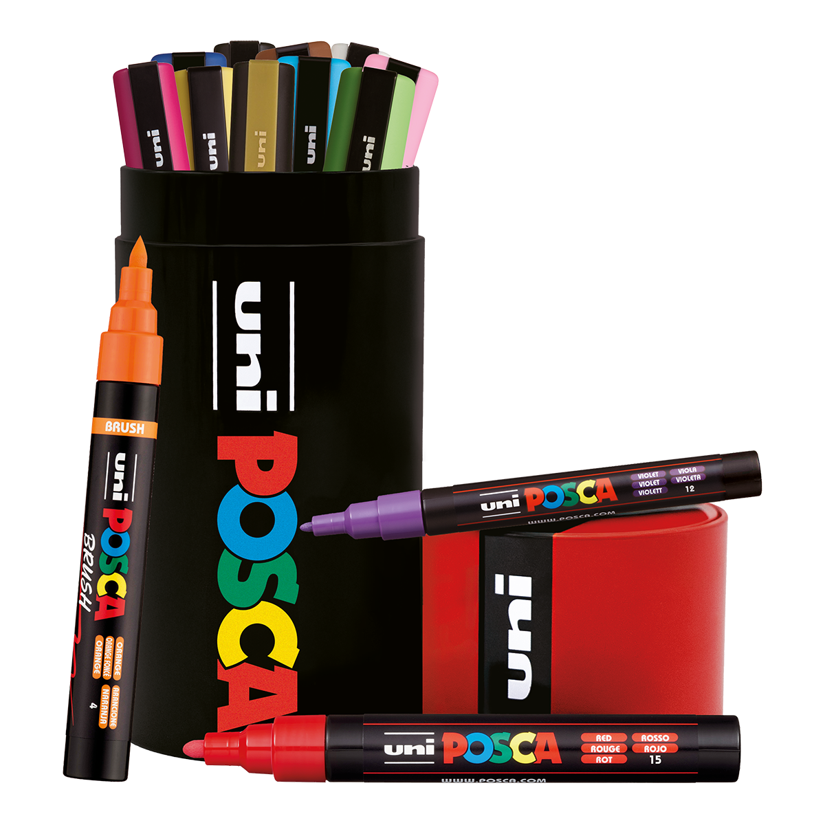 Posca verfstiften set in blik, 13 stuks – afbeelding 2