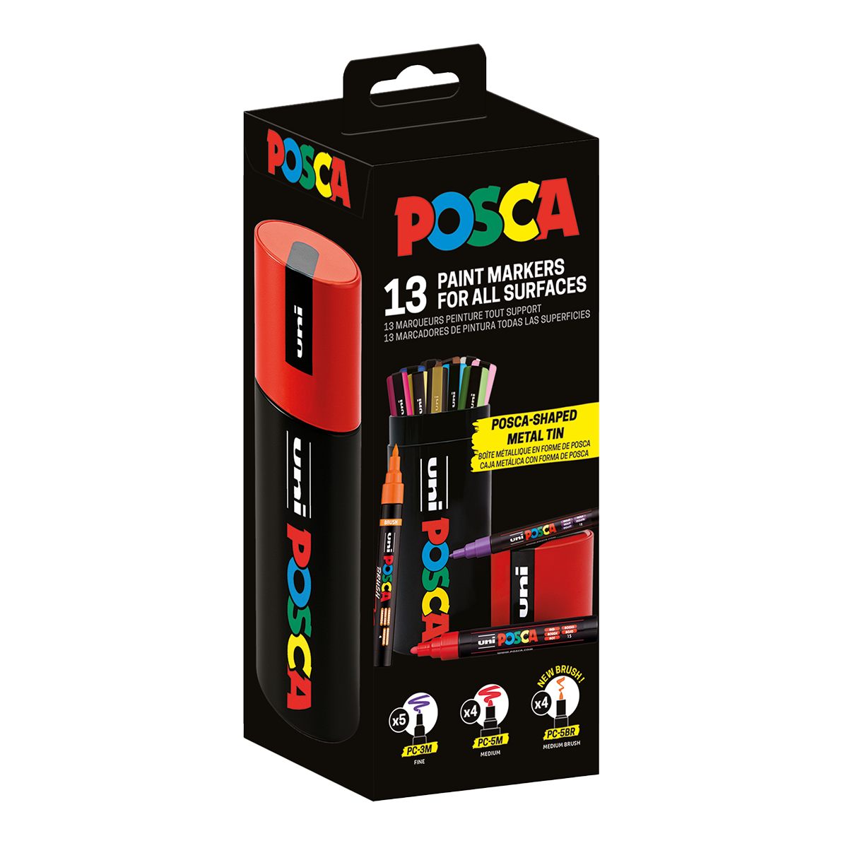 Posca verfstiften set in blik, 13 stuks – afbeelding 3