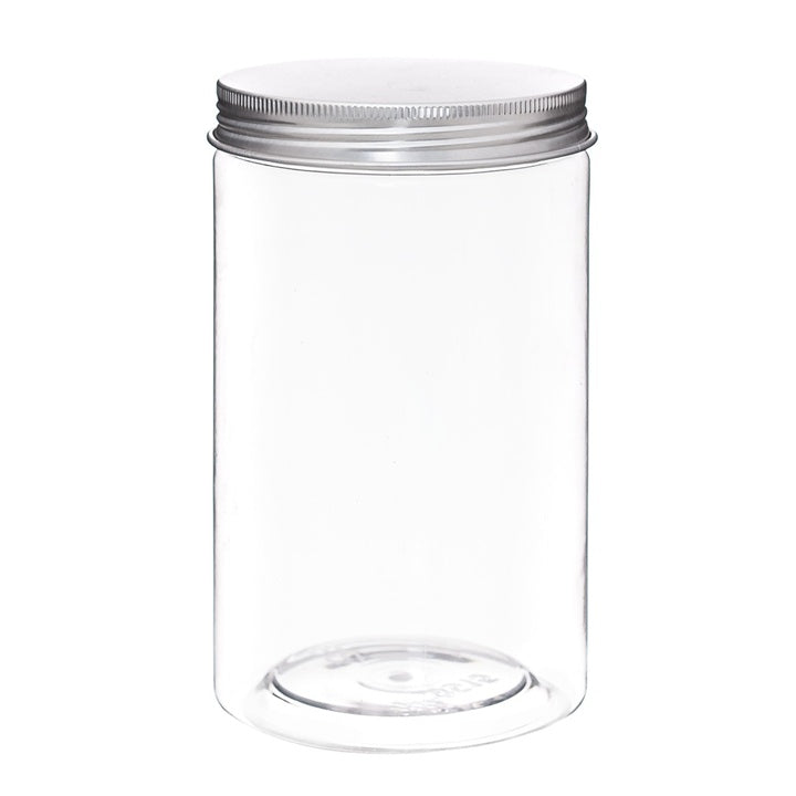 Plastic pot met aluminium deksel 8,5 × 15 cm