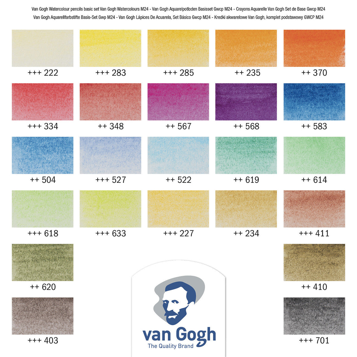 Van Gogh aquarelpotloden, set van 24