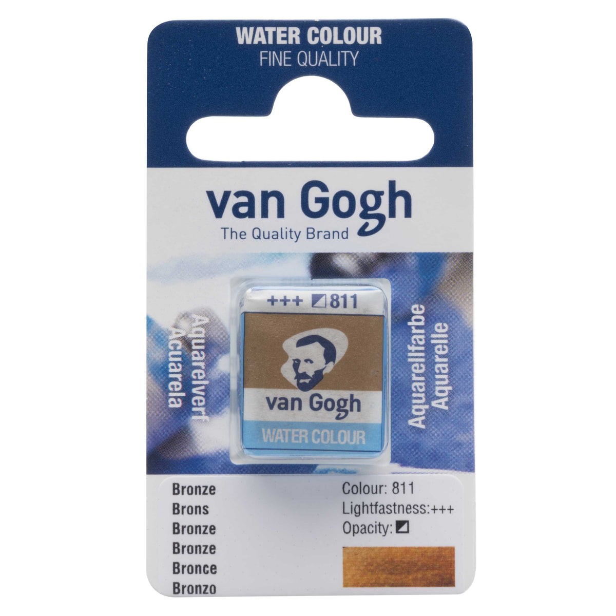 Van Gogh aquarelverf in halve napjes 2 ml – Brons