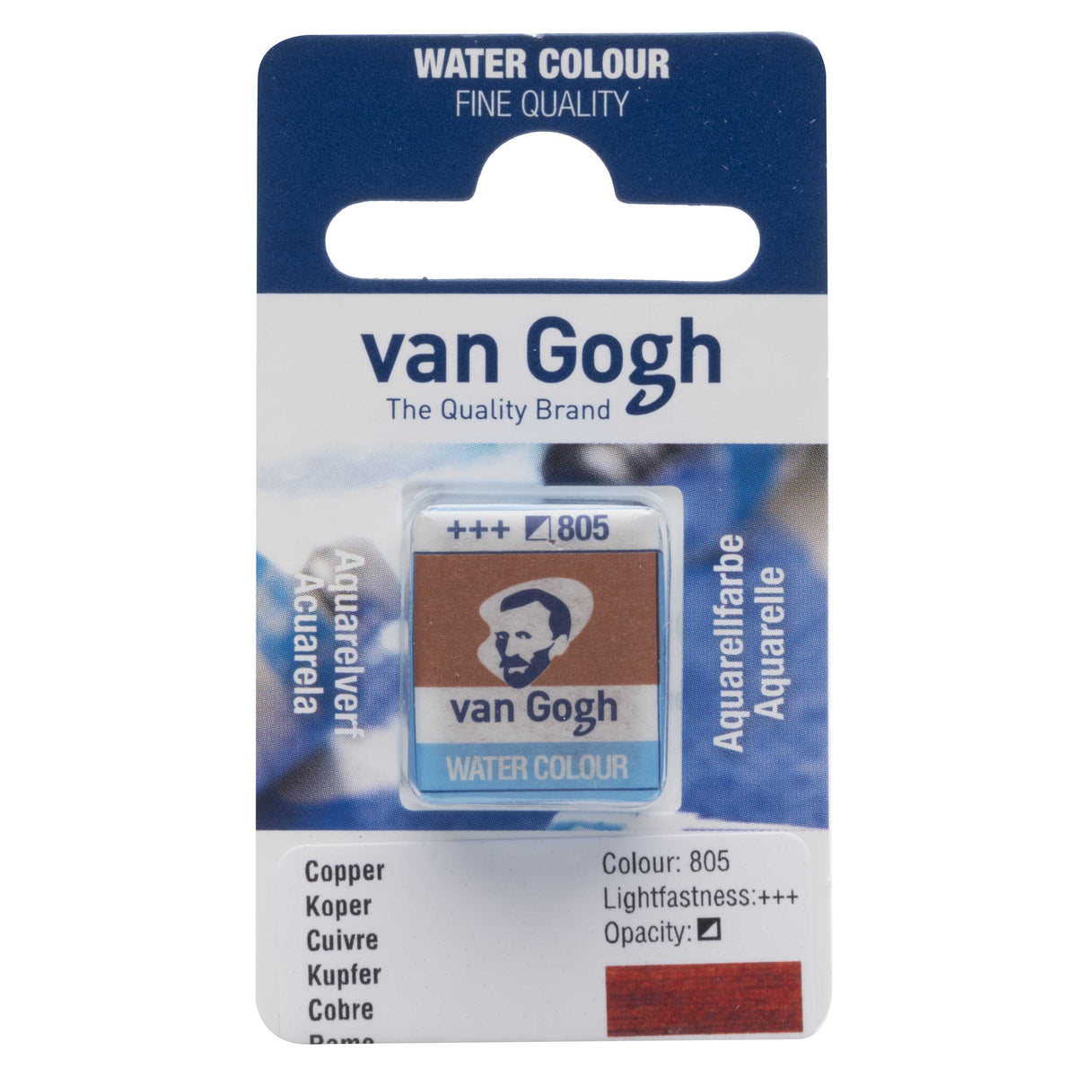 Van Gogh aquarelverf in halve napjes 2 ml – Koper