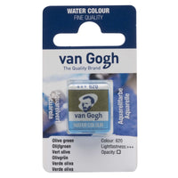 Van Gogh aquarelverf in halve napjes 2 ml – Olijfgroen