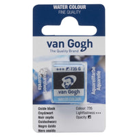 Van Gogh aquarelverf in halve napjes 2 ml – Oxidezwart