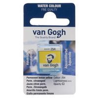 Van Gogh aquarelverf in halve napjes 2 ml – Permanent citroengeel
