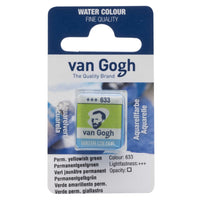 Van Gogh aquarelverf in halve napjes 2 ml – Permanent geelgroen