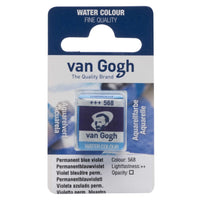Van Gogh aquarelverf in halve napjes 2 ml – Permanentblauwviolet