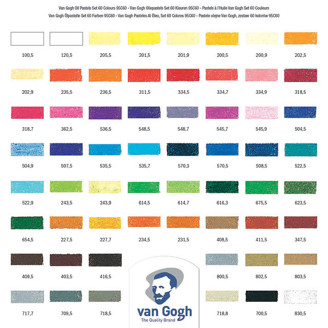 Van Gogh oliepastels, set van 60