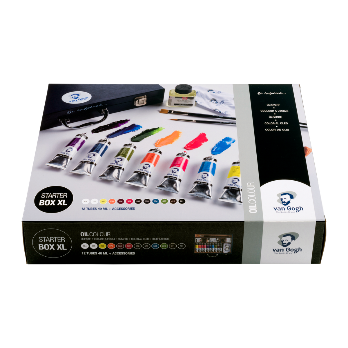 Van Gogh olieverf startset XL, 12 × 40 ml met accessoires