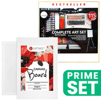 Teken- en schilderset START met Daler-Rowney set (115-delig) en canvasboard