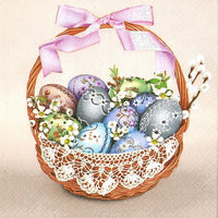 Decoupageservet met traditionele paasmand, 33 × 33 cm