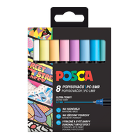 Verfstiften Posca pastelkleuren, set van 8