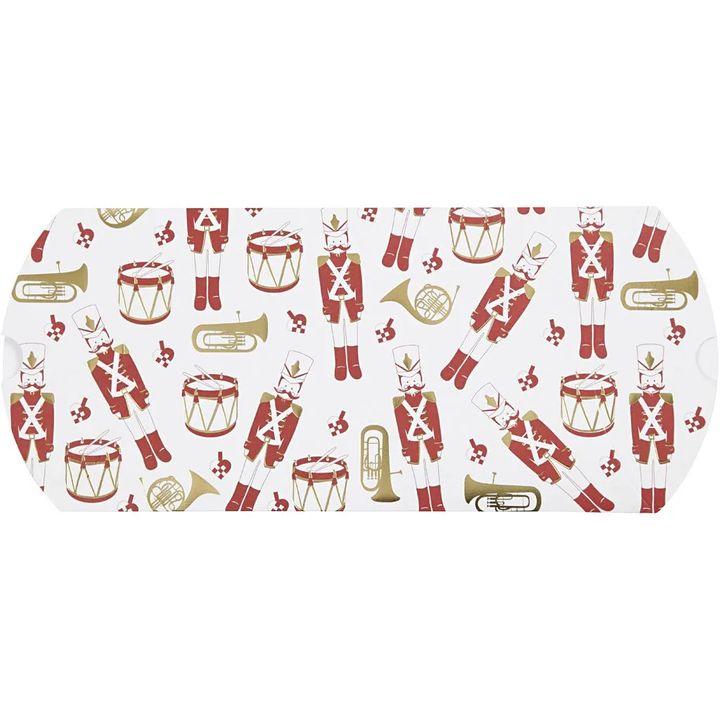 Papieren kerstdozen met notenkraker, 3 stuks, 24 × 15 × 6 cm – afbeelding 2
