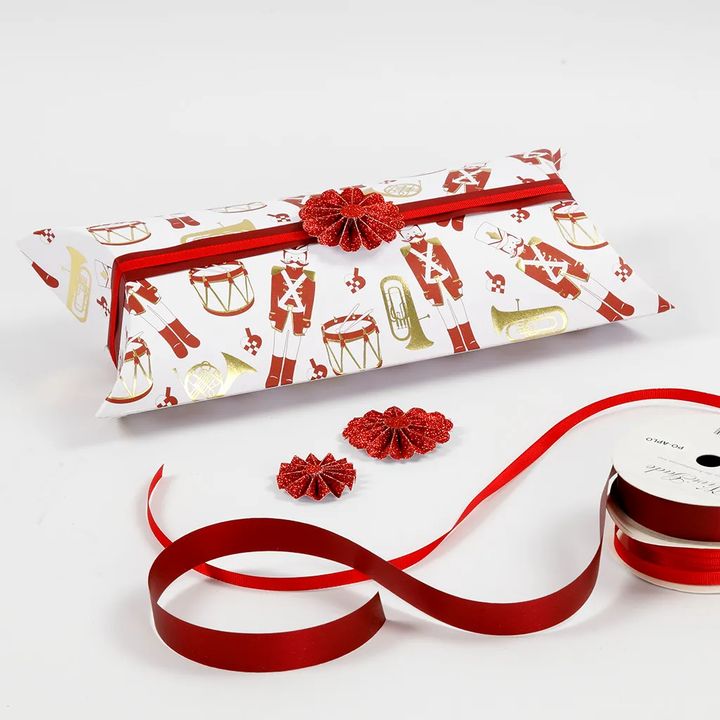 Papieren kerstdozen met notenkraker, 3 stuks, 24 × 15 × 6 cm – afbeelding 4