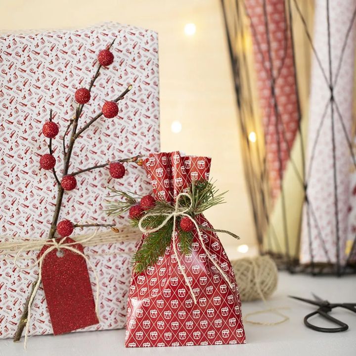 Creativ Company papieren kersttassen met trommels, 8 stuks – afbeelding 4