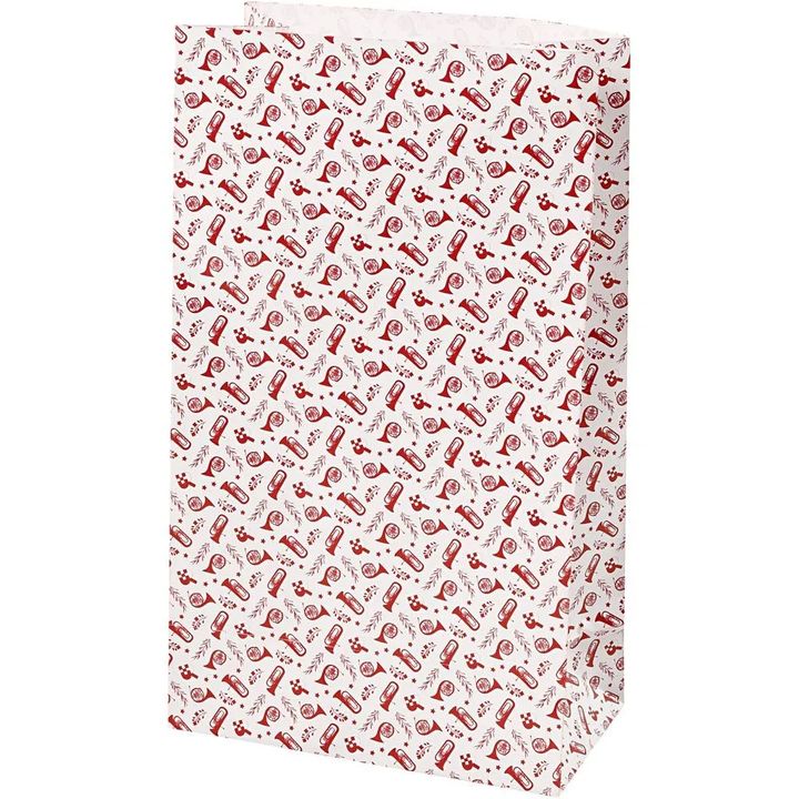 Creativ Company papieren kersttassen met trompetten, 8 stuks