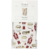 Papieren kersttasjes met notenkraker, 8 stuks, 12 × 21 × 6 cm – afbeelding 2