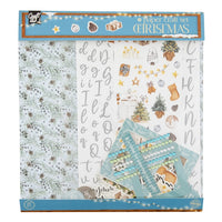 Nassau scrapbookset kerst blauw, 37-delig