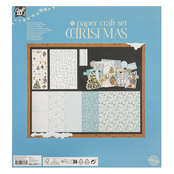 Nassau scrapbookset kerst blauw, 37-delig – afbeelding 2