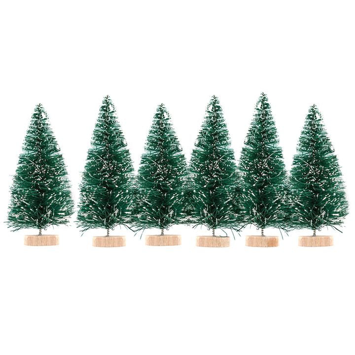 Besneeuwde mini-kerstboompjes DP Craft, 6 stuks – afbeelding 4