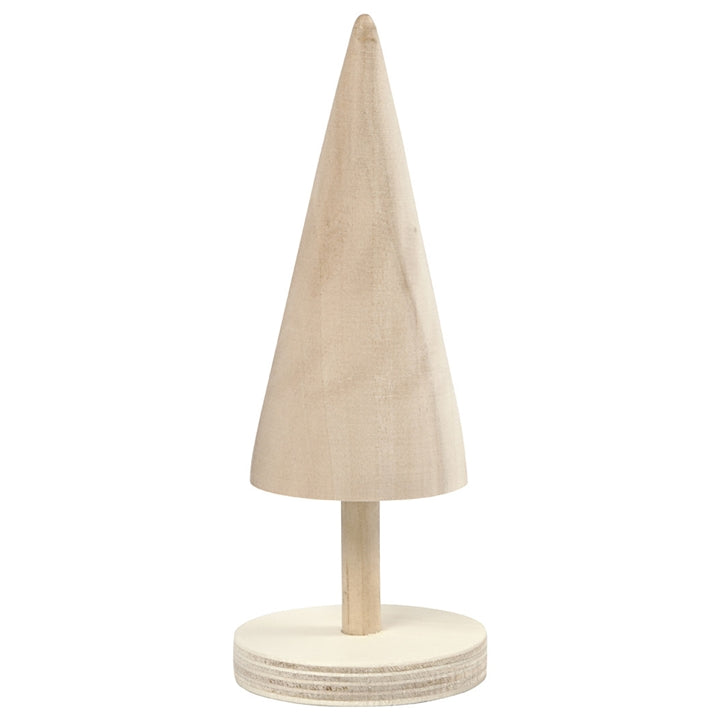 Creativ Company houten kerstboom van populierenhout, 15,5 × 5 cm