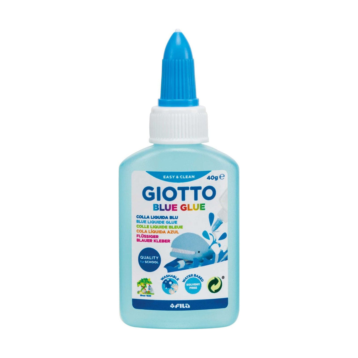 Vloeibare schoollijm GIOTTO Blue Glue, blauw, 40 ml