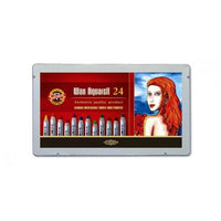 Koh-i-Noor aquarelpotloden met waskern, 24 kleuren in blik