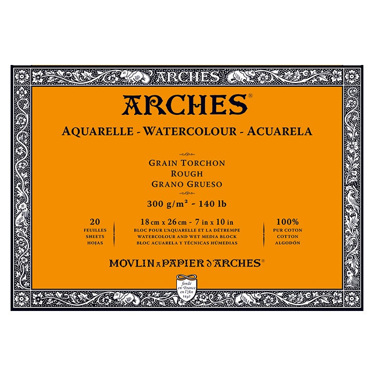 Arches Aquarelle aquarelblok ruw, 300 g/m², 20 vellen