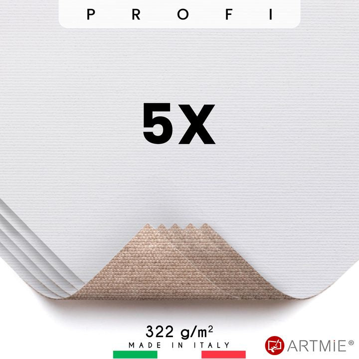 Proefstukjes schildersdoek ARTMiE Profi 14 × 14 cm, 5 stuks – afbeelding 2