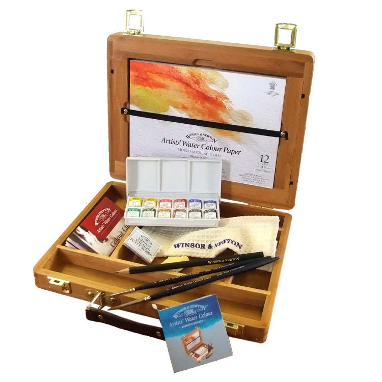 Winsor & Newton Professional Watercolor Set in Bamboo Box