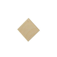 Wooden Jewelry-Making Blank, Square, 2 cm