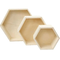 Wooden Storage Boxes, Set of 3