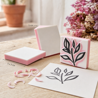 Zacht stempelrubber 5 × 5 cm om stempels te snijden