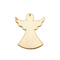 Rosa houten hanger engel voor decoupage, 55 × 65 mm