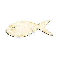 Houten hanger vis voor decoupage, 85 × 35 mm
