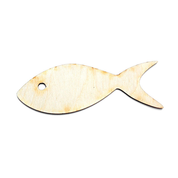 Houten hanger vis voor decoupage, 85 × 35 mm