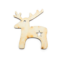 Rosa houten hanger rendier voor decoupage, 55 × 64 mm