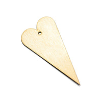 Houten hanger hart voor decoupage, 40 × 79 mm