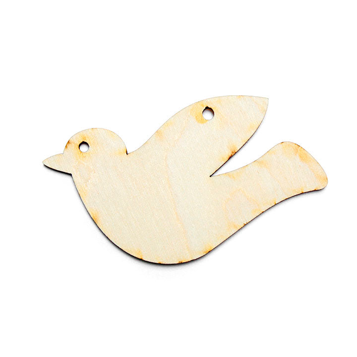 Houten hanger voor decoupage, vogeltje 80 × 50 mm