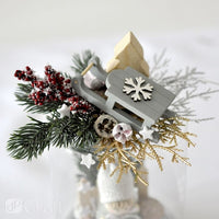 DP Craft gouden 3D-kersttakjes, set van 3 – afbeelding 2