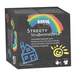 Kreul Streety afwasbare stoepverf set 4 × 120 ml
