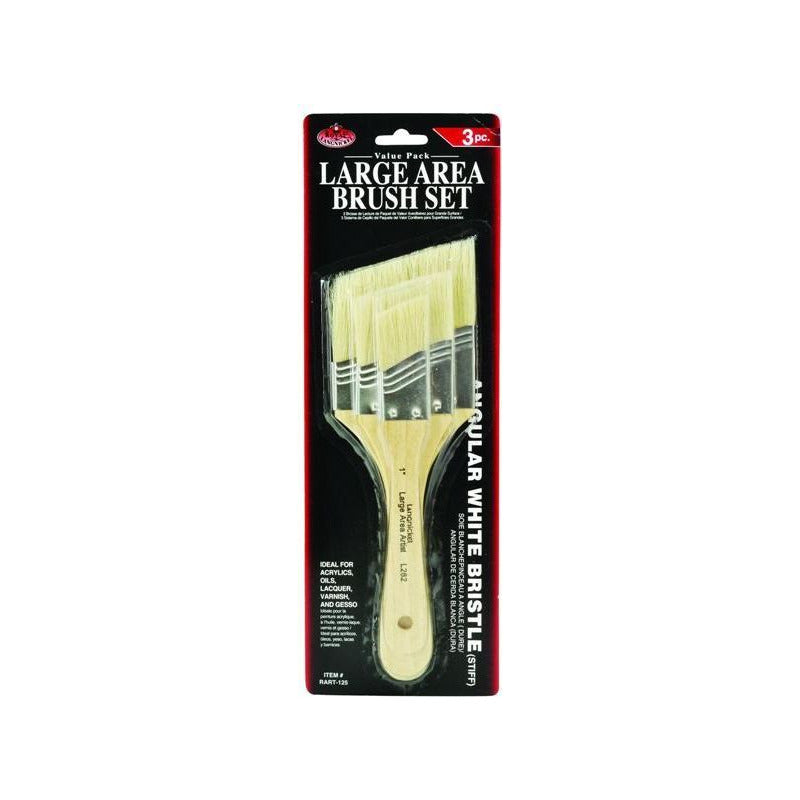 Schuine gessokwasten Royal & Langnickel, 3 stuks, natuurhaar