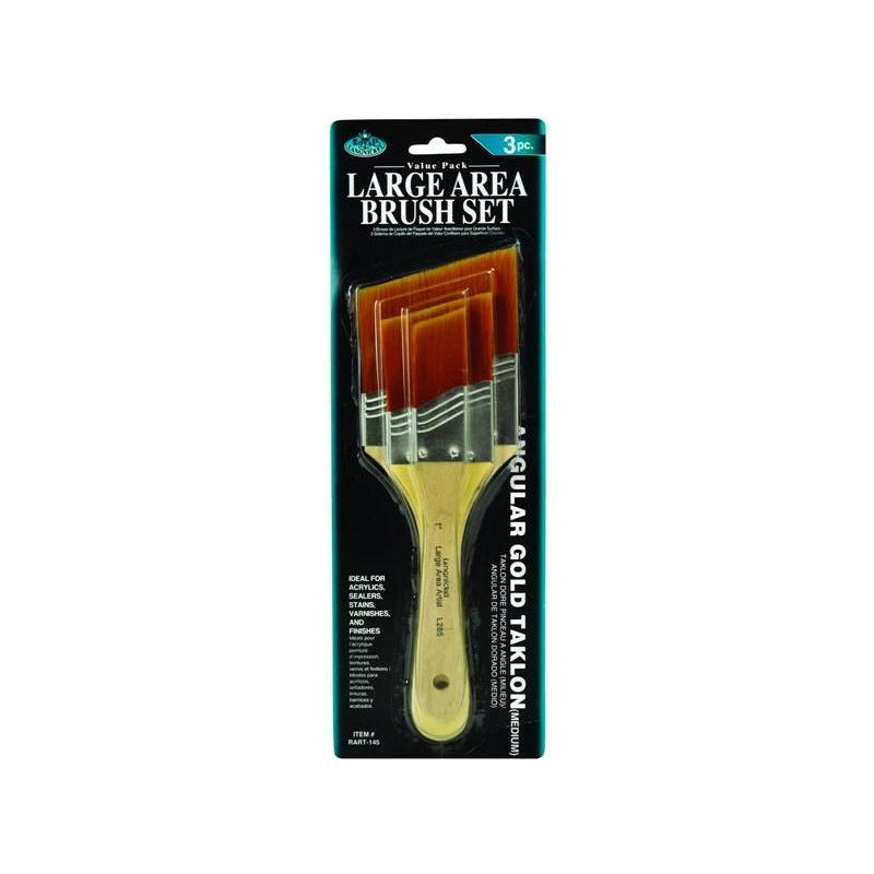 Schuine gessokwasten Royal & Langnickel, 3 stuks, goudkleurig haar