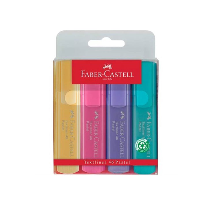 Faber-Castell 46 Pastel markeerstiften set 4 stuks