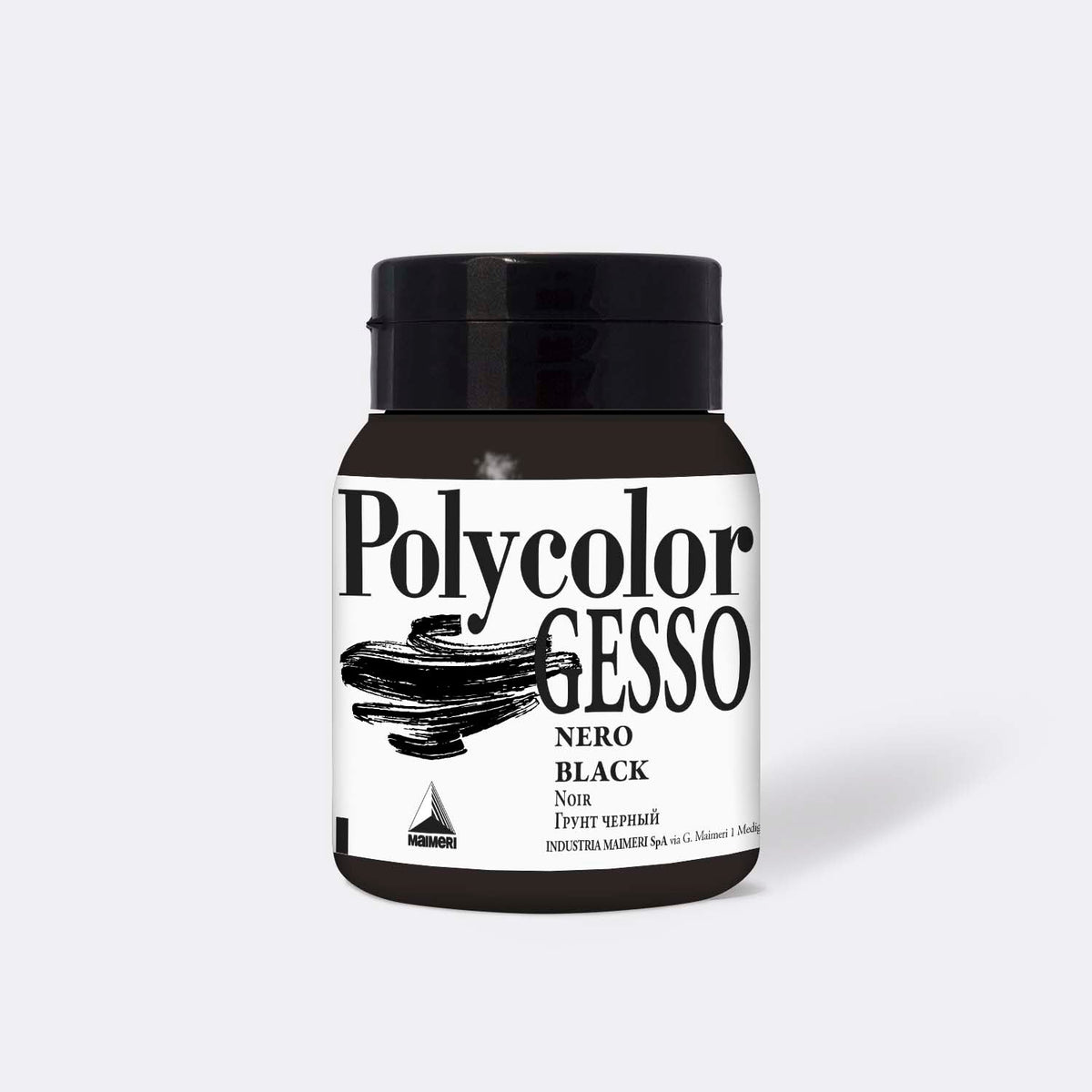 Zwarte acrylgesso Maimeri Polycolor 500 ml